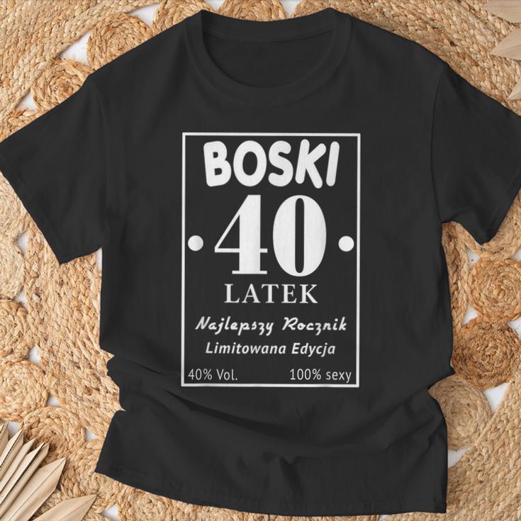 Boski 40 Latek Polska Koszulka Urodzinowa 40 Urodziny 40 Lat T-Shirt Geschenke für alte Männer