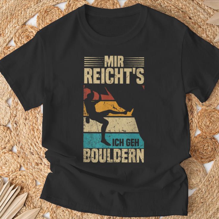 Bouldering Retro Mountain Climbing Mir Reicht's Ich Geh Bouldering T-Shirt Geschenke für alte Männer