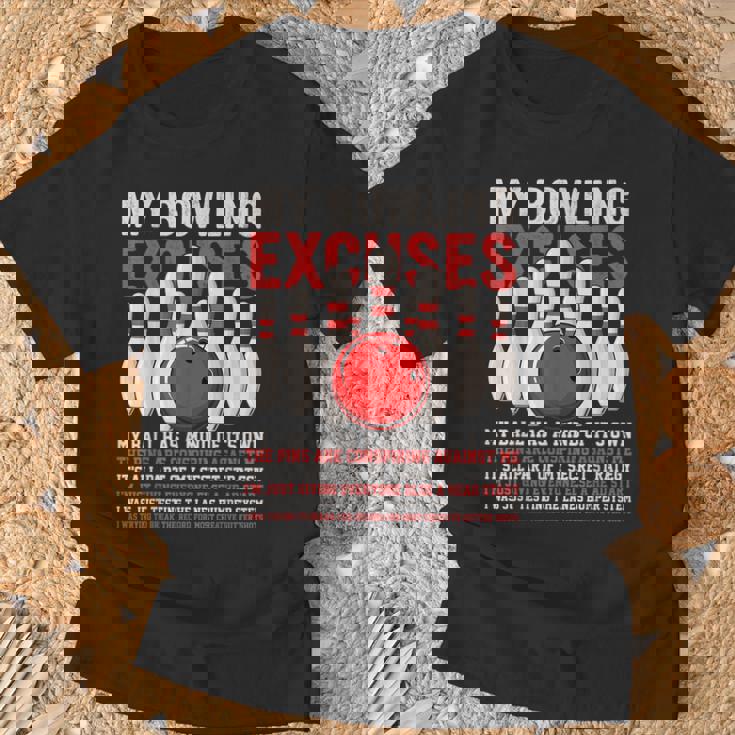 My Bowling Excuses Divertente Bowling Con Scrittaintage Maglietta Regalos para ancianos