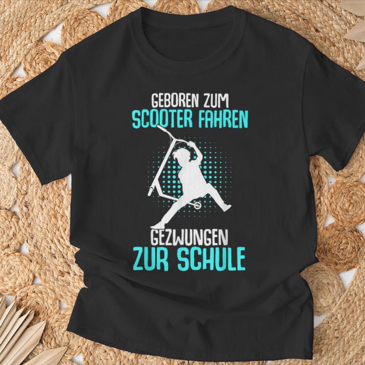 Boys & Children's With 'Geboren Zum Scooter Fahren' Motif T-Shirt Geschenke für alte Männer