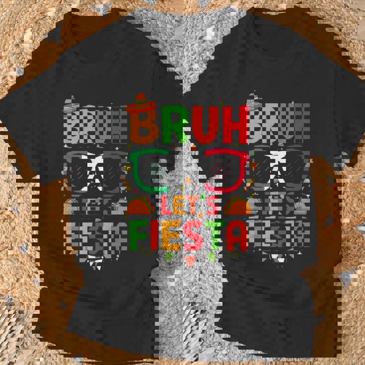 Bruh Let's Fiesta Cinco De Mayo Mexican Party Kid T-Shirt Gifts for Old Men