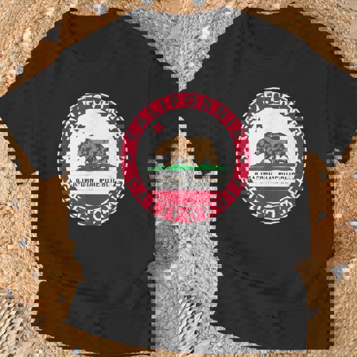 Californie California Drapeau D'ours Usa Etats-Unis America T-Shirt Cadeaux pour les vieillards