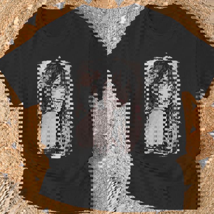 Camisa De Anime Gótica Creepy Horror Anime Manga Japonés Camiseta unisex Regalos para ancianos