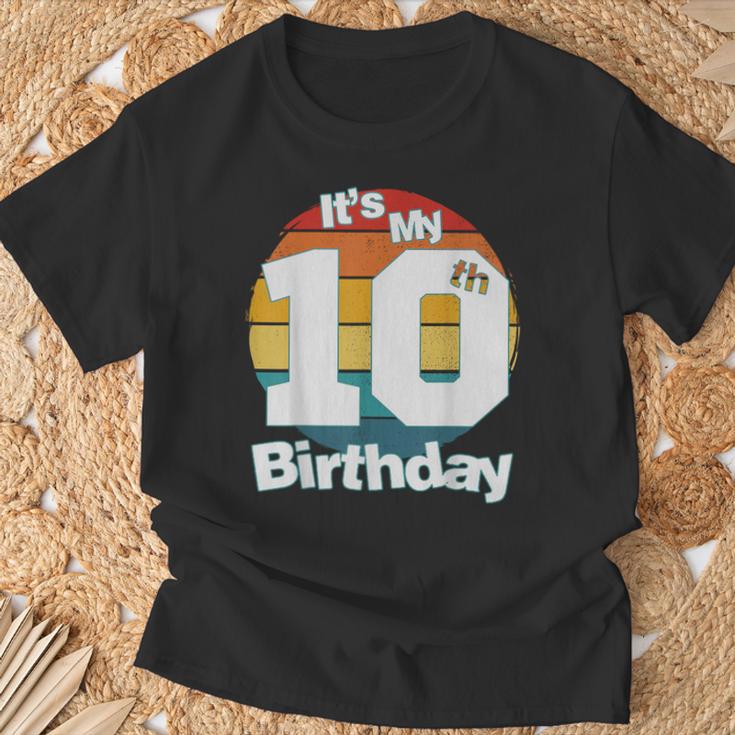 Camisa De Cumpleaños Número 10 Es Mi 10 Cumpleaños Cumpleaños 10 Años Camiseta unisex Regalos para ancianos
