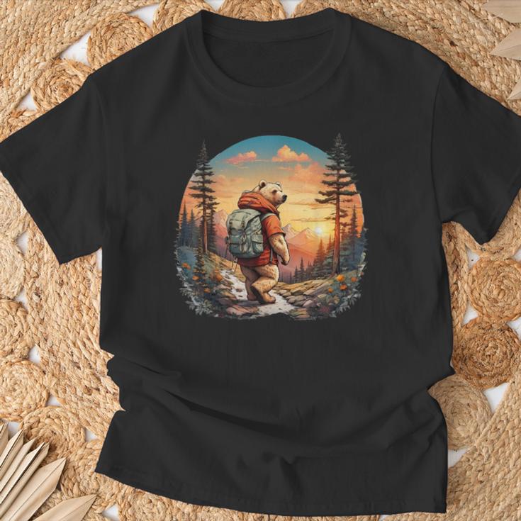 Camping Abenteuer Natur Bär Wandern Berge T-Shirt Geschenke für alte Männer