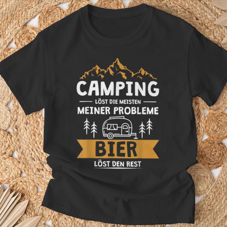 Camping Solves Die Meisten Meiner Probleme Bier Solves Den Rest T-Shirt Geschenke für alte Männer