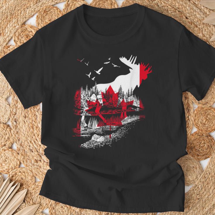 Canada Flag Moose Canada T-Shirt Geschenke für alte Männer