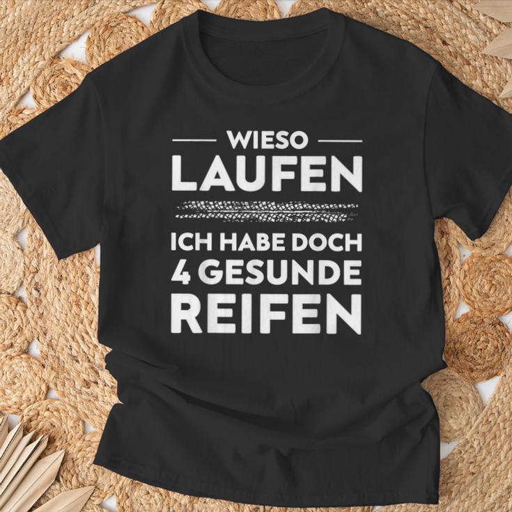 Car Mechatronics Mechanic 4 Tyres T-Shirt Geschenke für alte Männer