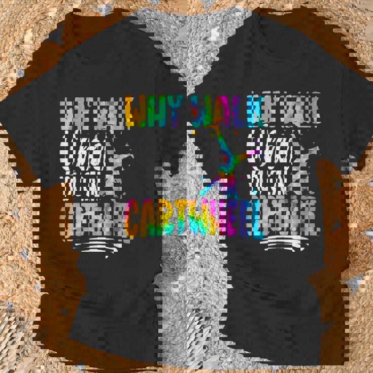 Cartwheel Gymnast Girl Tie Dye Gymnastic Girl Tumbling T-Shirt Gifts for Old Men