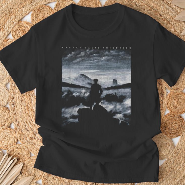 Caspar David Friedrich Wanderer Over The Nebelmeer T-Shirt Geschenke für alte Männer