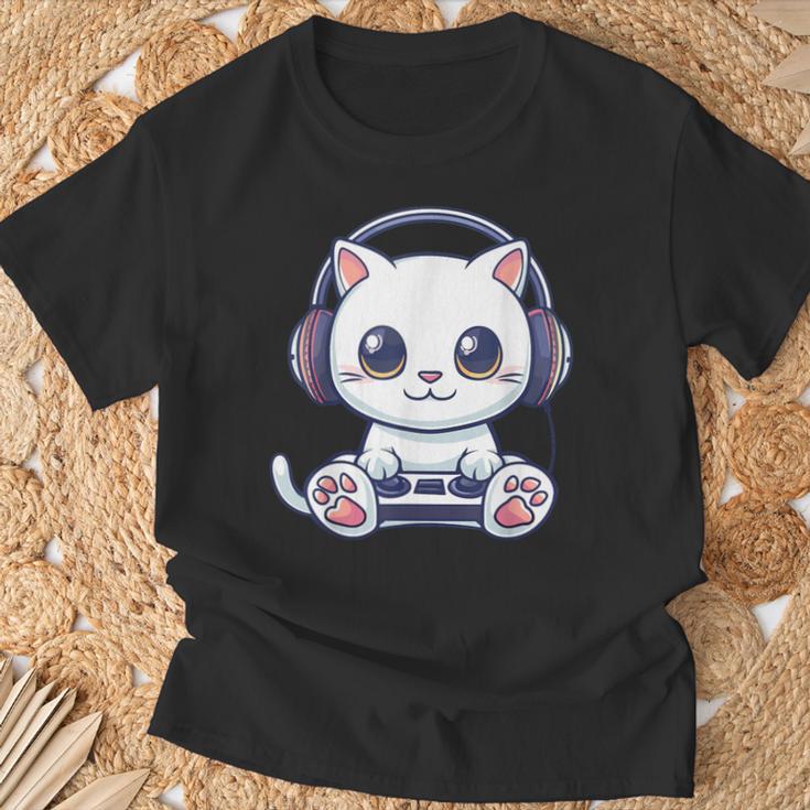 Cat Gaming T-Shirt Geschenke für alte Männer