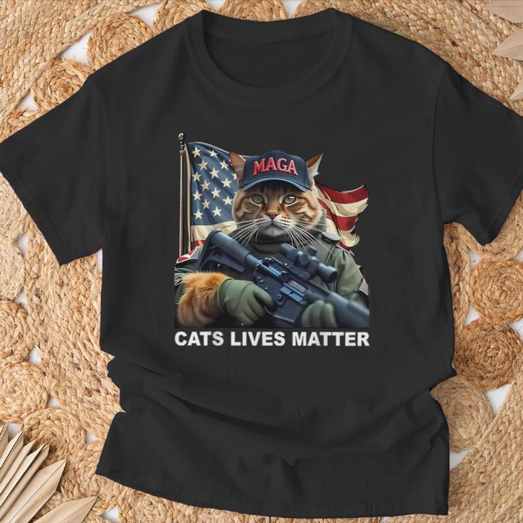 Cats Life Important Trump 2024 Cat Maga T-Shirt Geschenke für alte Männer