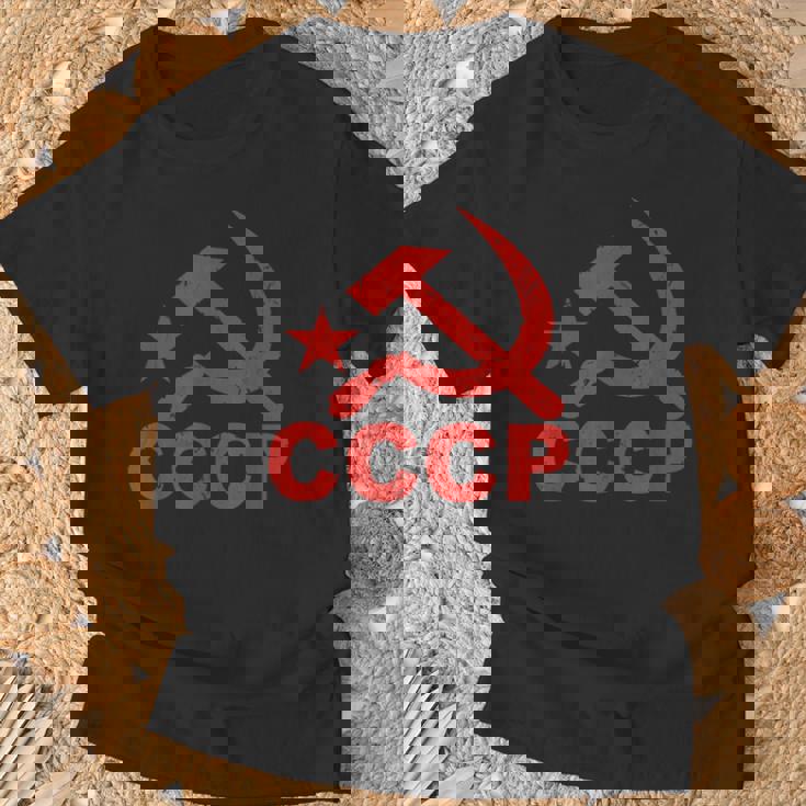 Cccp A Maglia Con Stella Comunista Sovietica A Forma Di Falce Maglietta Regalos para ancianos