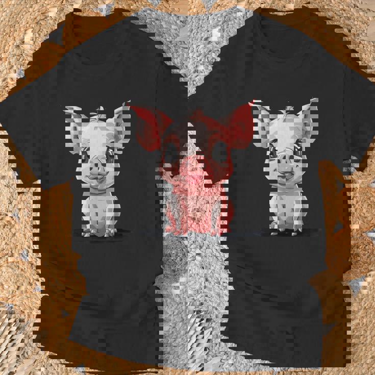 Cerdo Lindo Cerdo De La Suerte Niños Cerdito Camiseta unisex Regalos para ancianos