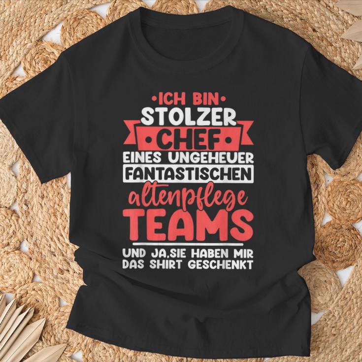 Chef Altenpflege Pflegedienstleitung Pdl T-Shirt Geschenke für alte Männer