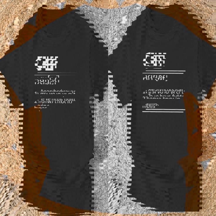 Chef Chef Definition Regalo De Chef Chef Chef Camiseta unisex Regalos para ancianos