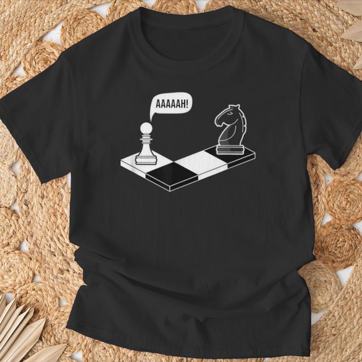 Chess Figures Farmer And Springer Chess T-Shirt Geschenke für alte Männer