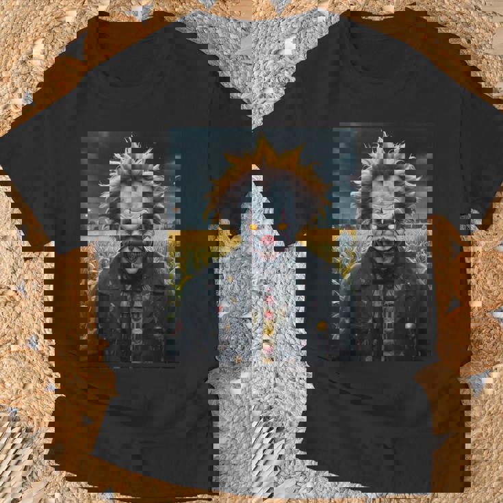 Clown Maléfique Un Champ De Maïs Monstre Sombre Horreur Effrayant Effrayant T-Shirt Cadeaux pour les vieillards