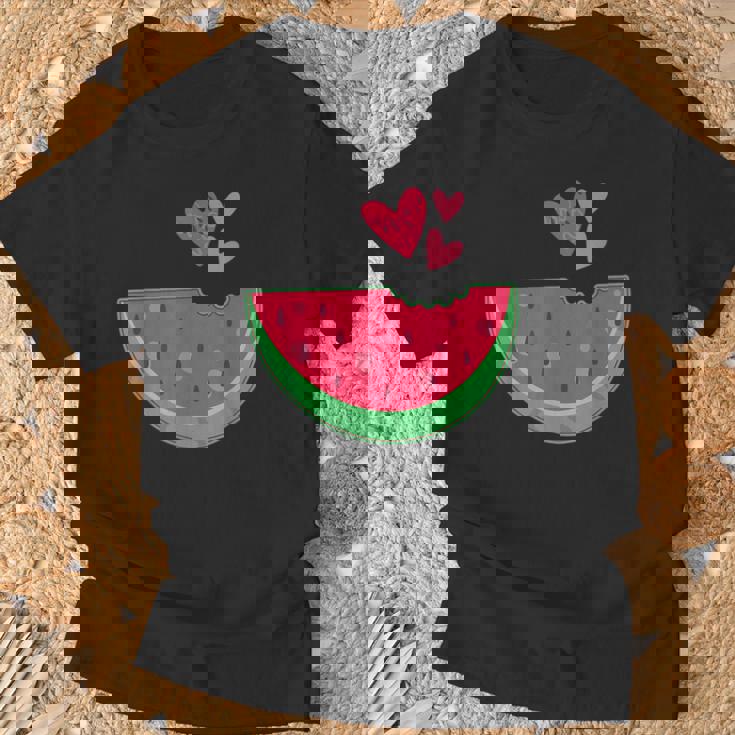Cœur De Pastèque Amusant Pour Les Amateurs De Pastèques T-Shirt Cadeaux pour les vieillards
