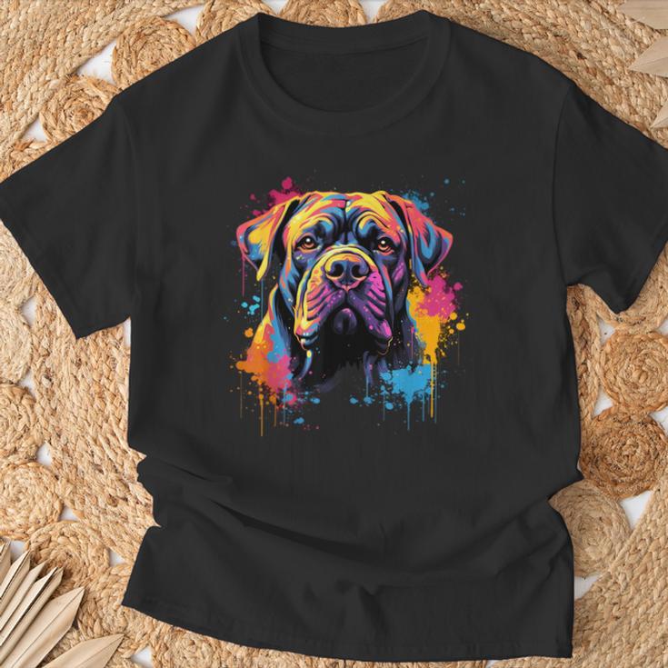 Colourful Cane Corso Dog T-Shirt Geschenke für alte Männer