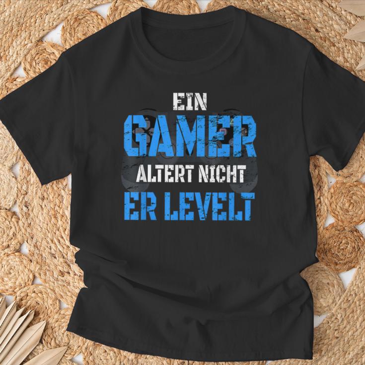 Console Player Ein Gamer Alter Nicht Er Levelt T-Shirt Geschenke für alte Männer