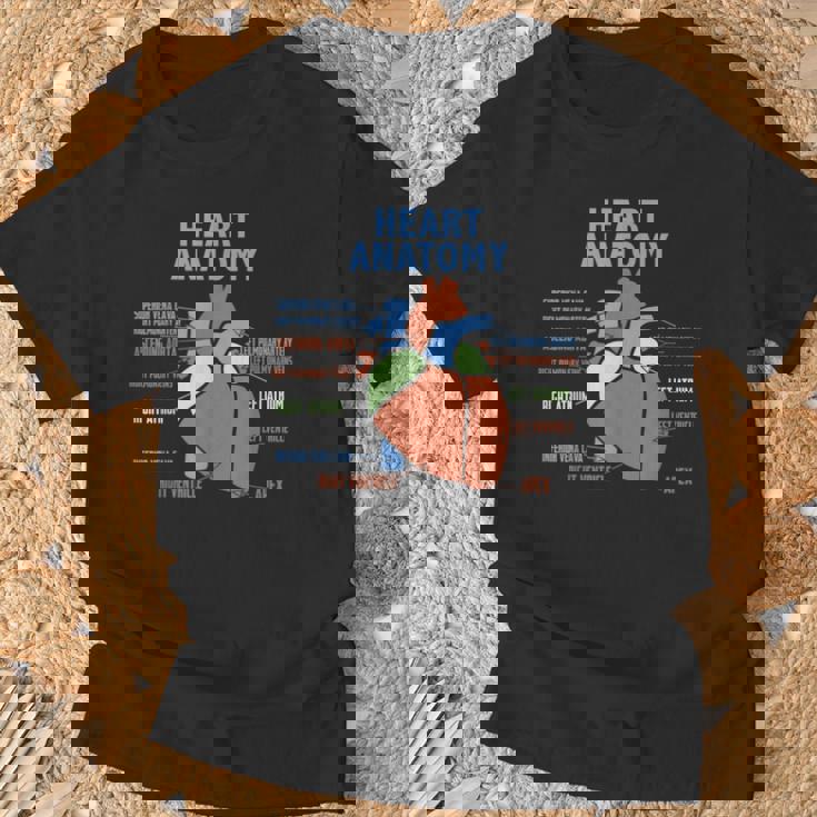 Cuore Anatomia Cuore Medico Maglietta Regalos para ancianos
