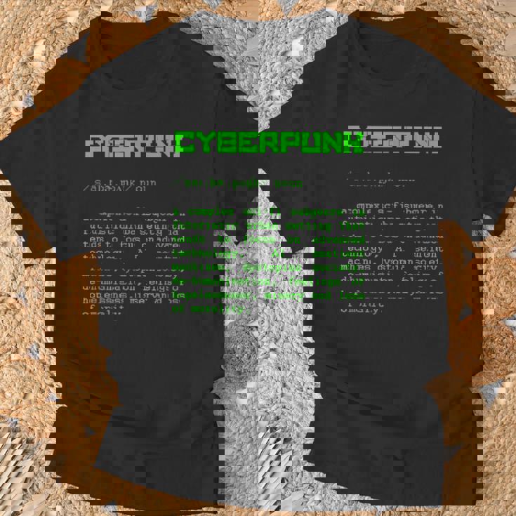 Cyberpunk Word Definition Cyberpunk Camiseta unisex Regalos para ancianos
