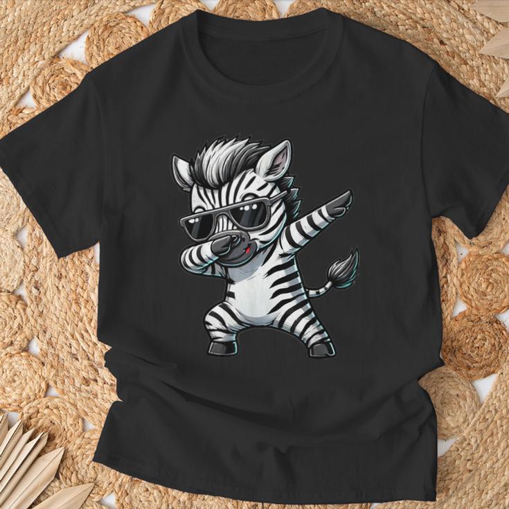 Dabbing Zebra Zebra On Dabben Zebra T-Shirt Geschenke für alte Männer