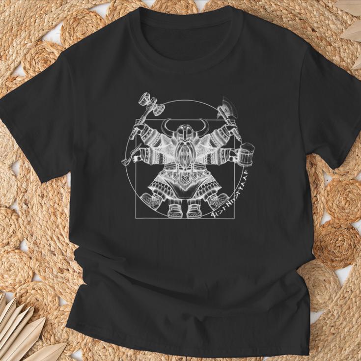 Dainciitruvian Dwarf Dwarf Fun Nerd T-Shirt Geschenke für alte Männer