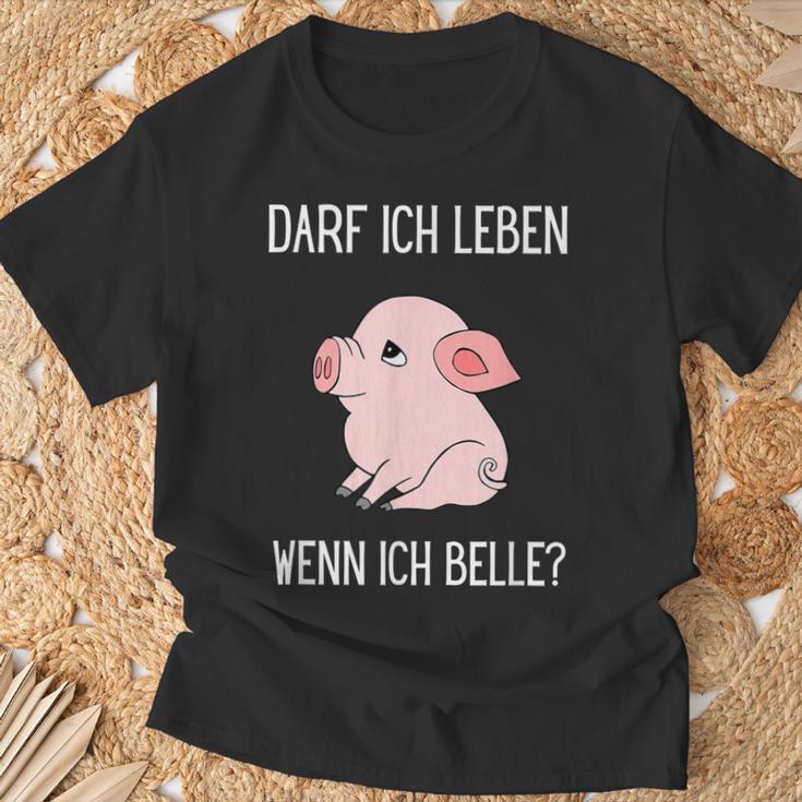 Darf Ich Leben Wenn Ich Belle Animal Loveeganegetarian T-Shirt Geschenke für alte Männer