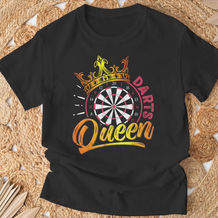 Dart Spielerin Dart Queen Lustiges Dart Spielen Frauen T-Shirt Geschenke für alte Männer