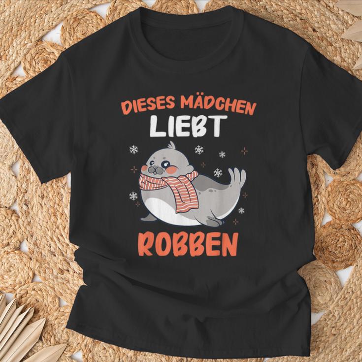 Das Mädchen Liebt Robben Seehund Dieses Mädchen Lieb T-Shirt Geschenke für alte Männer