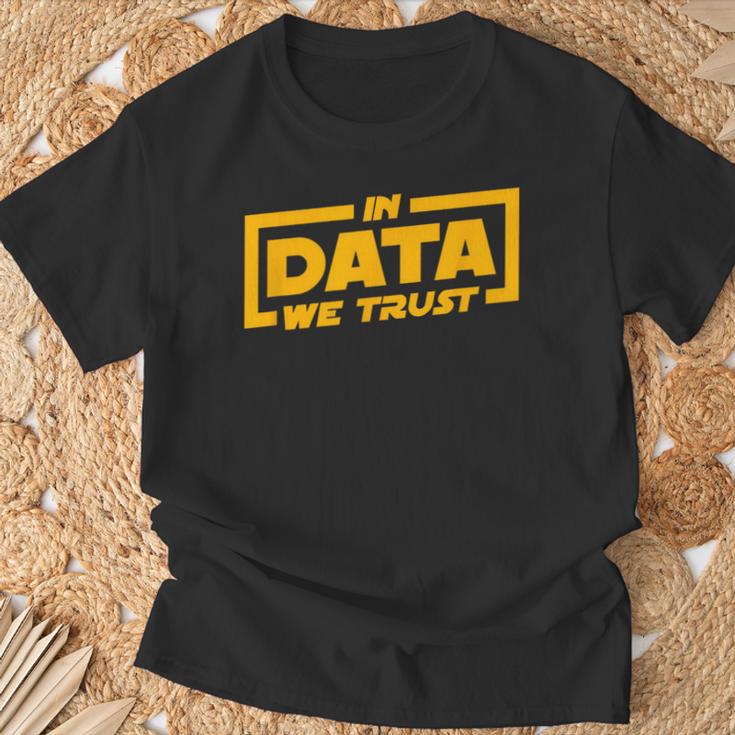 In Data We Trust Programmer & Big Data T-Shirt Geschenke für alte Männer