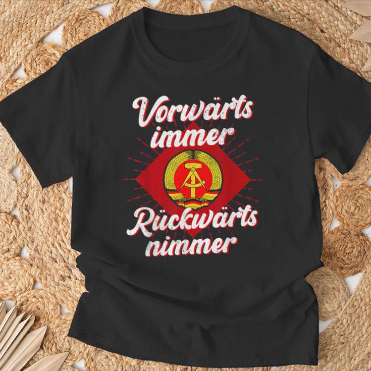 Ddr Orwärts Forward Immer Backward S T-Shirt Geschenke für alte Männer