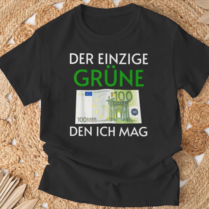 Der Einzige Grüne Den Ich Wirklich Mag 100 Euroschein T-Shirt Geschenke für alte Männer