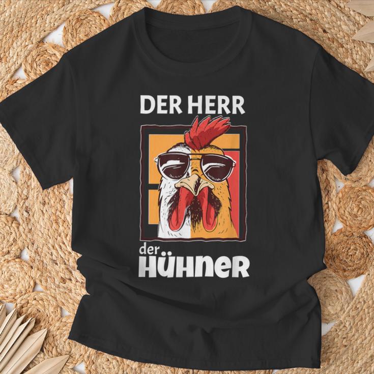 Der Herr Der Hühner Landwirt Bauer T-Shirt Geschenke für alte Männer