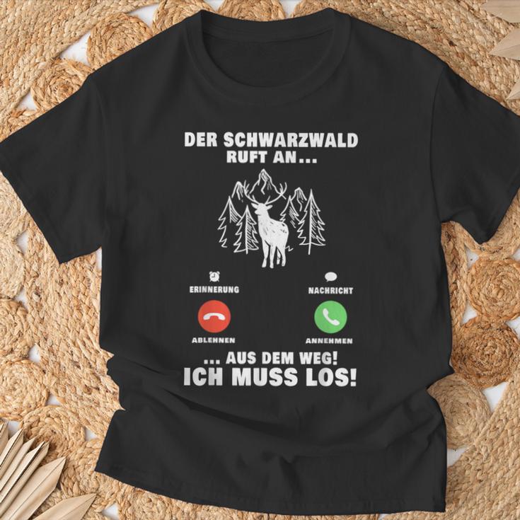 Der Schwarzwald Ruft An Schwarzwalder Call Bollenhut T-Shirt Geschenke für alte Männer