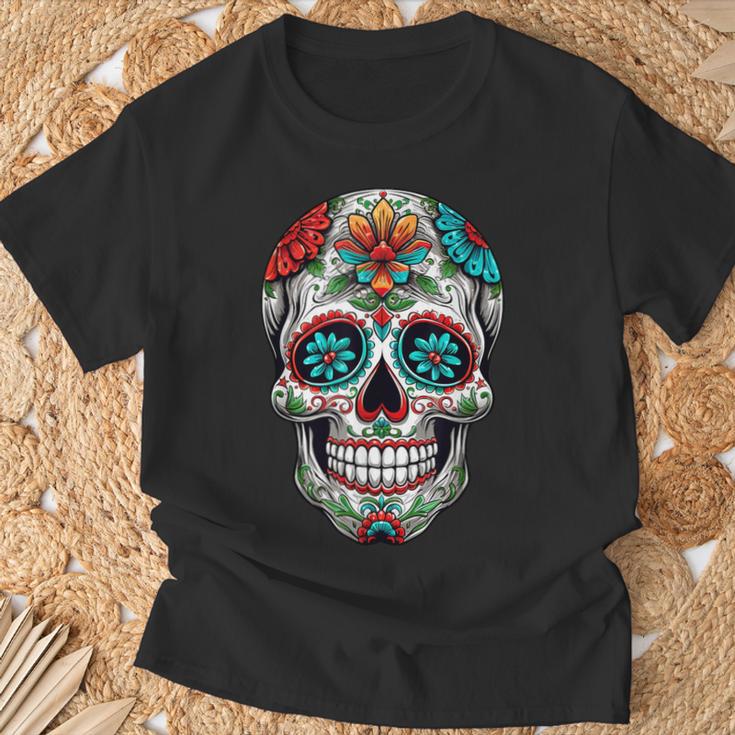 Dia De Los Muertos Decorative Mexican Head Sugar Skull T-Shirt Geschenke für alte Männer