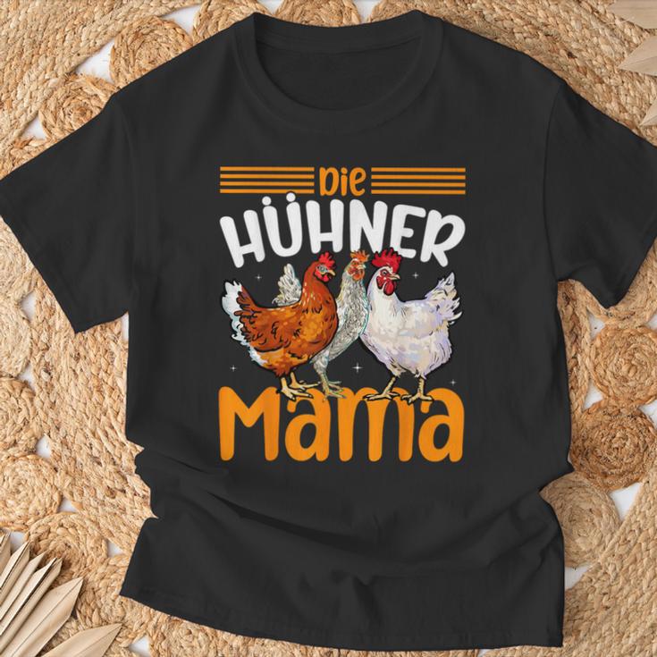 Die Hühner Mama Für Tierfreunde Muttertag T-Shirt Geschenke für alte Männer