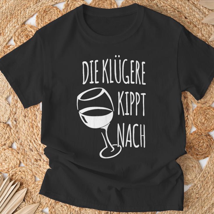 Die Klügere Kippt Nach Slogan S T-Shirt Geschenke für alte Männer