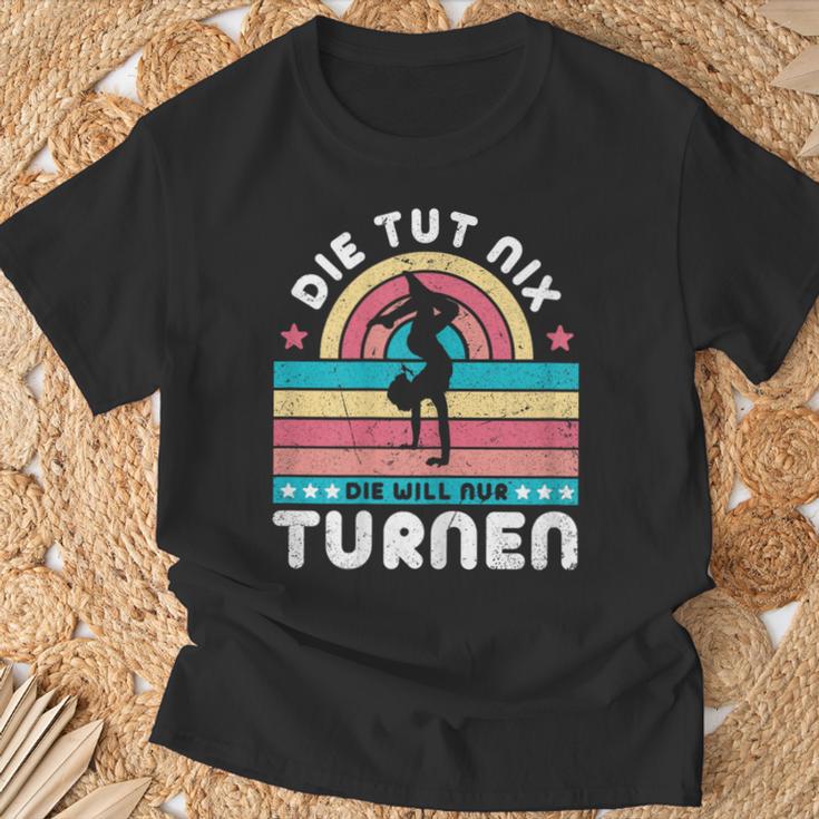 Die Tut Nix Die Will Nur Gymnastics T-Shirt Geschenke für alte Männer