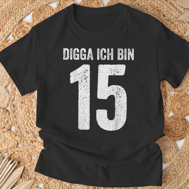 Digga Ich Bin 15 Jahre Alt Birthday 15 15Th Birthday T-Shirt Geschenke für alte Männer