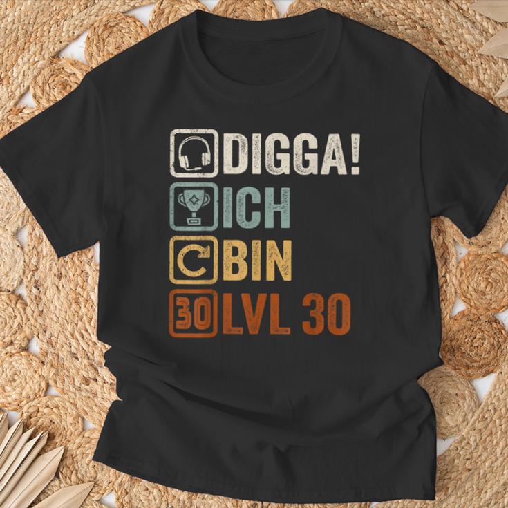 Digga Ich Bin 30 Jahre 30 Jahre 30Th Birthday Gamer T-Shirt Geschenke für alte Männer