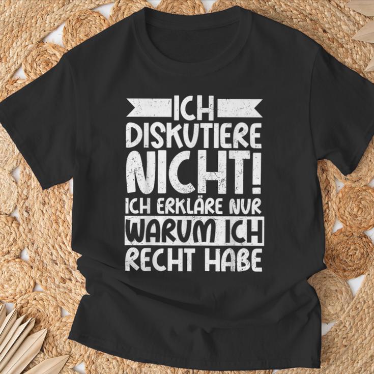 Discustiere Nicht Warum Ich Rcht Habe Slogan T-Shirt Geschenke für alte Männer