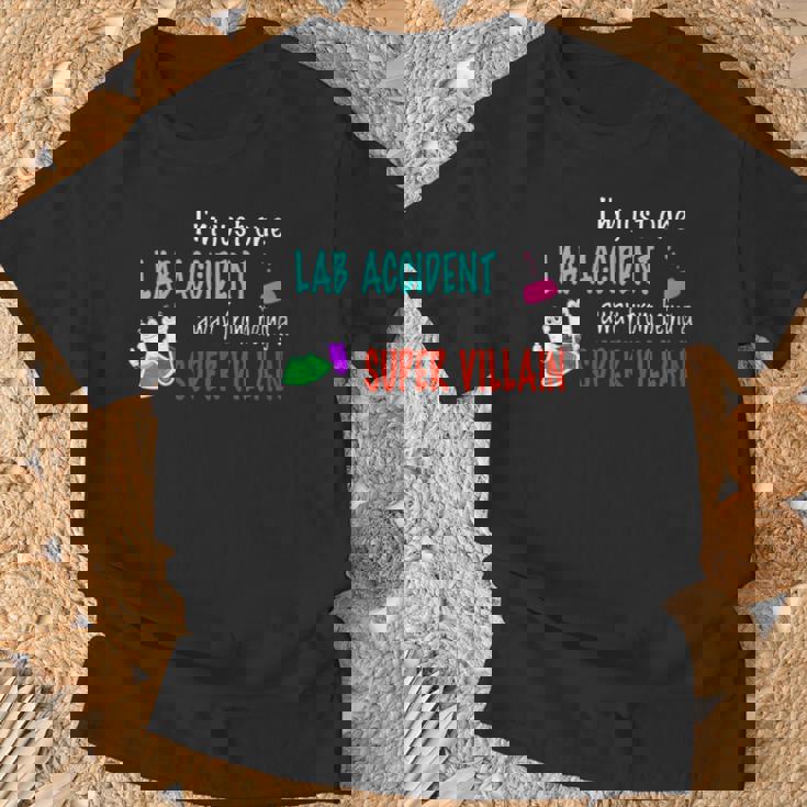 Donna Lab Accident Superillain Science Geek Graphic Con Collo A Maglietta Regalos para ancianos