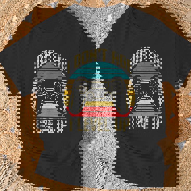 I Don't Age Get Olderecchio I Level Upintage Gamer Compleanno Maglietta Regalos para ancianos