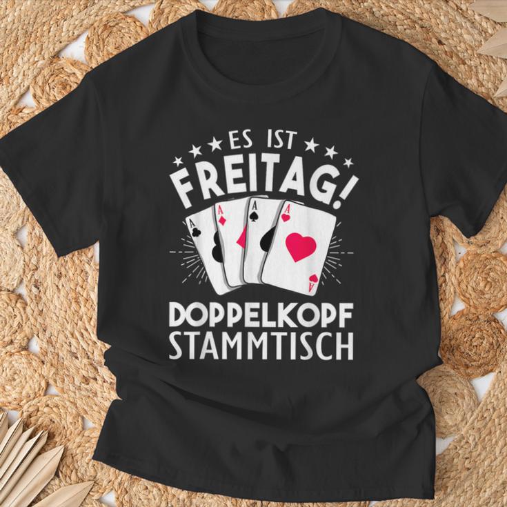 Doppelkopf Stammtisch Doppelkopf T-Shirt Geschenke für alte Männer