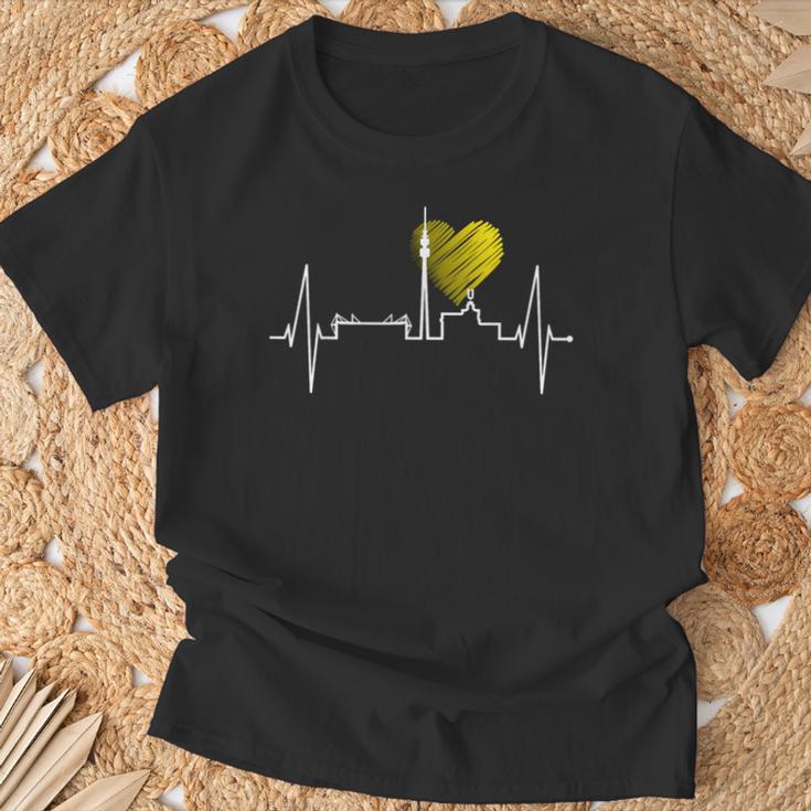 Dortmund Heartbeat Skyline Puls Ruhrpott Stadion Dortmunder T-Shirt Geschenke für alte Männer