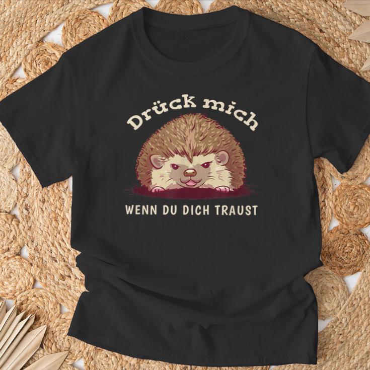 Drück Mich Wenn Du Dich Traust T-Shirt Geschenke für alte Männer