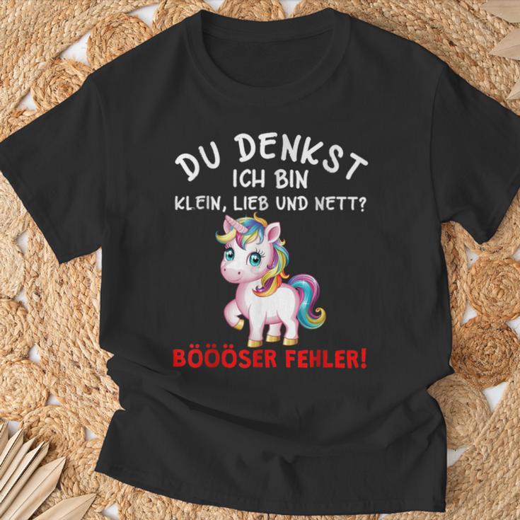 Du Denkst Ich Bin Klein Lieb Und Nett Bad Error T-Shirt Geschenke für alte Männer